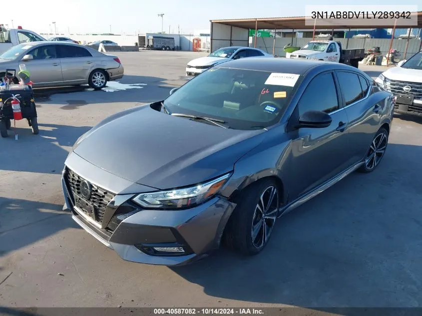 2020 Nissan Sentra Sr Xtronic Cvt VIN: 3N1AB8DV1LY289342 Lot: 40587082