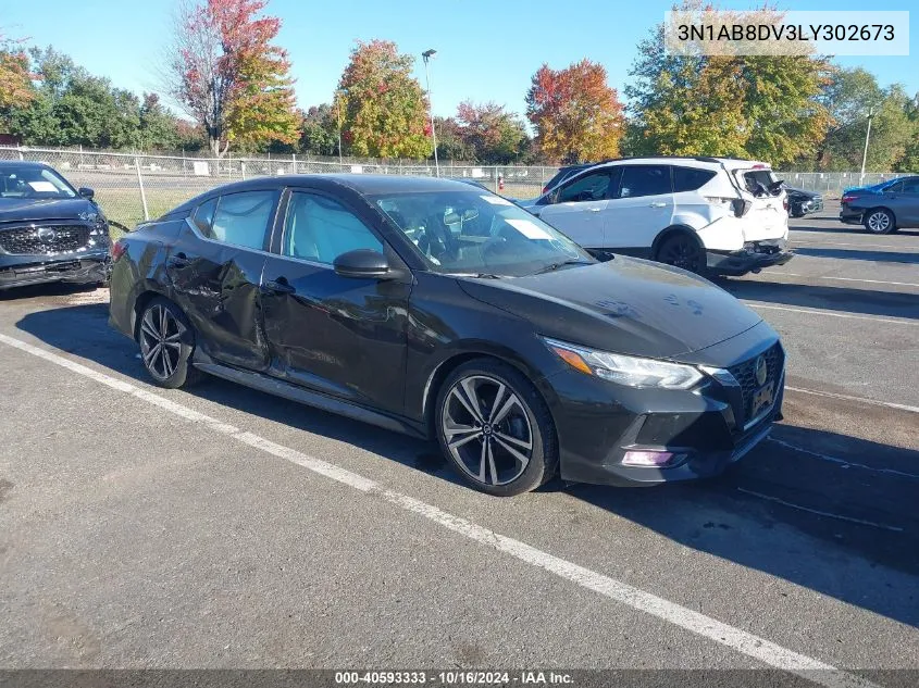 2020 Nissan Sentra Sr Xtronic Cvt VIN: 3N1AB8DV3LY302673 Lot: 40593333