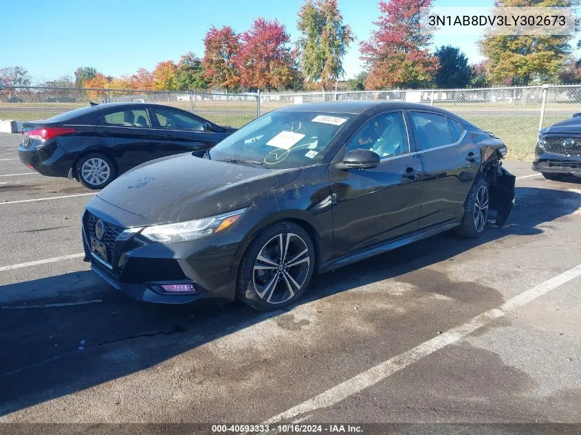 2020 Nissan Sentra Sr Xtronic Cvt VIN: 3N1AB8DV3LY302673 Lot: 40593333