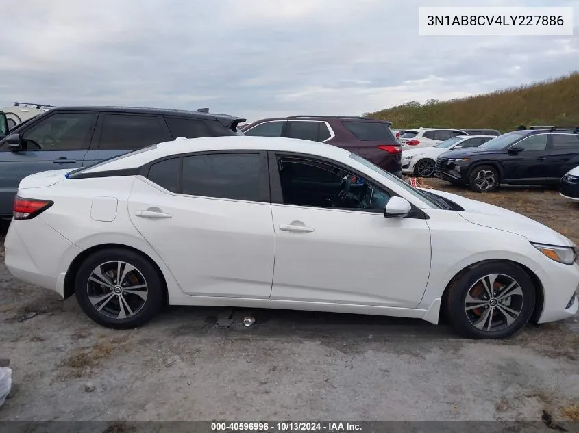 2020 Nissan Sentra Sv Xtronic Cvt VIN: 3N1AB8CV4LY227886 Lot: 40596996