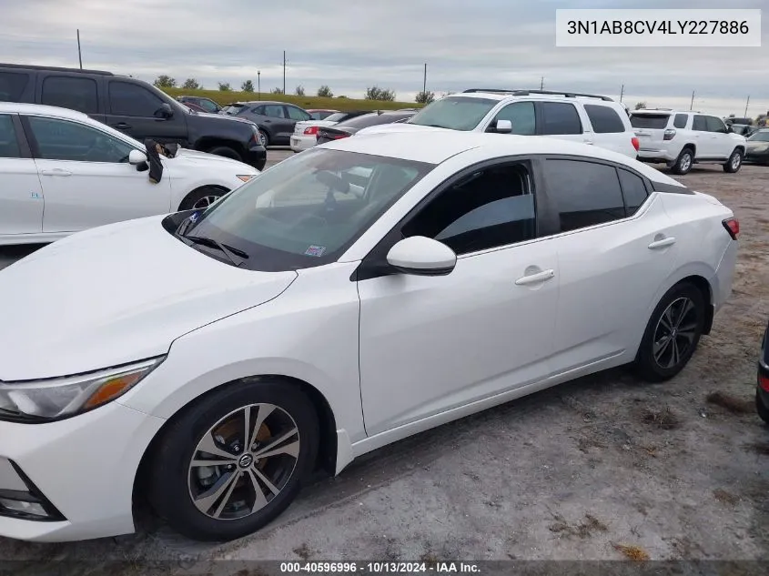 2020 Nissan Sentra Sv Xtronic Cvt VIN: 3N1AB8CV4LY227886 Lot: 40596996