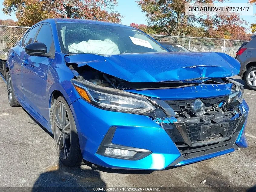 2020 Nissan Sentra Sr Xtronic Cvt VIN: 3N1AB8DV4LY267447 Lot: 40620391