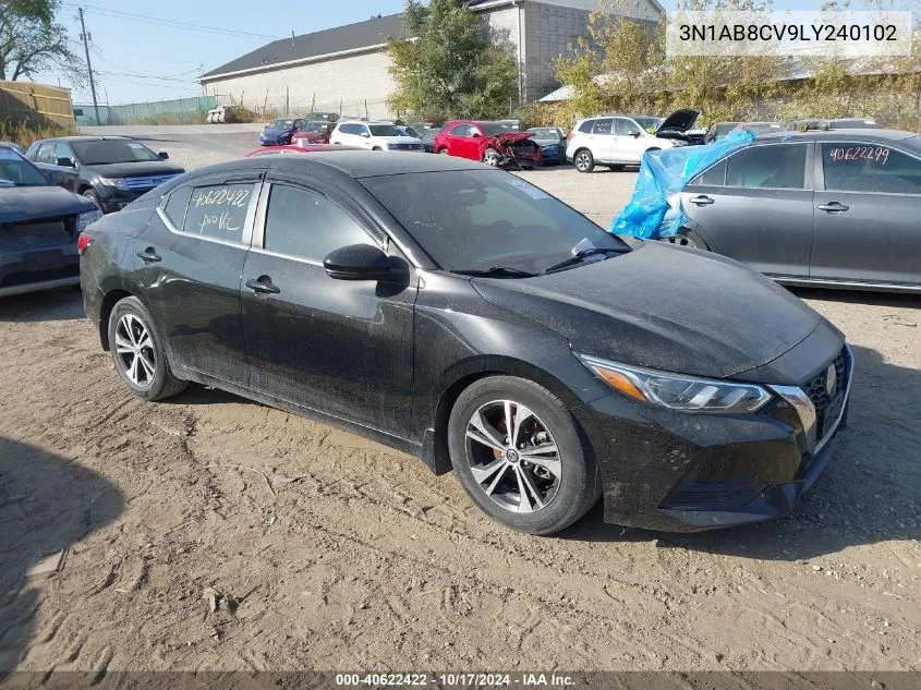 2020 Nissan Sentra Sv Xtronic Cvt VIN: 3N1AB8CV9LY240102 Lot: 40622422