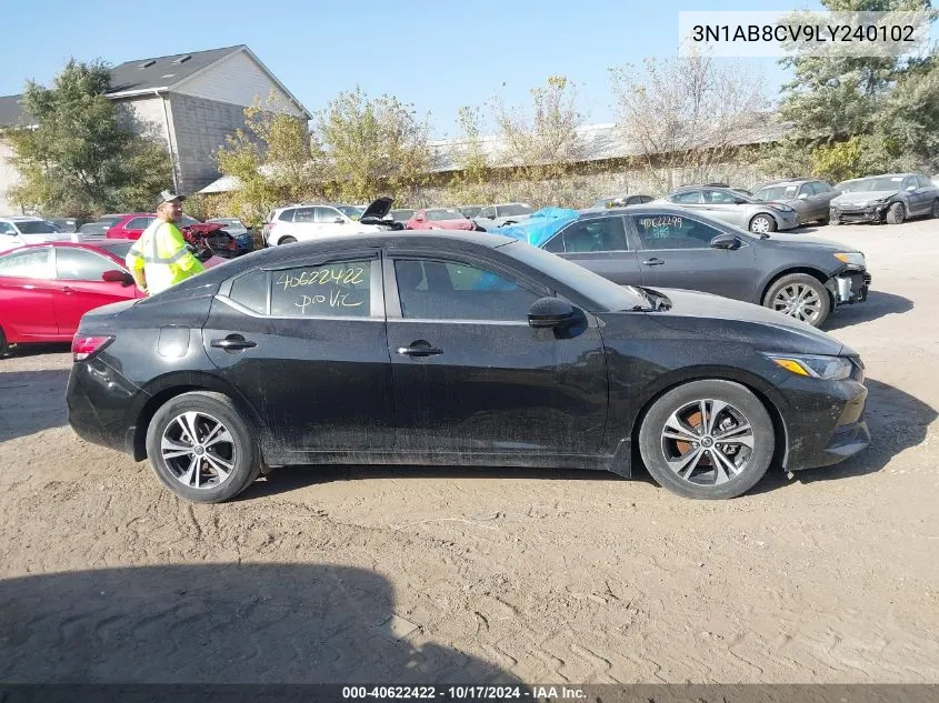 2020 Nissan Sentra Sv Xtronic Cvt VIN: 3N1AB8CV9LY240102 Lot: 40622422