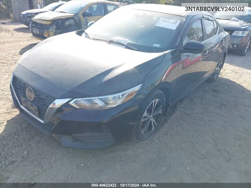 2020 Nissan Sentra Sv Xtronic Cvt VIN: 3N1AB8CV9LY240102 Lot: 40622422