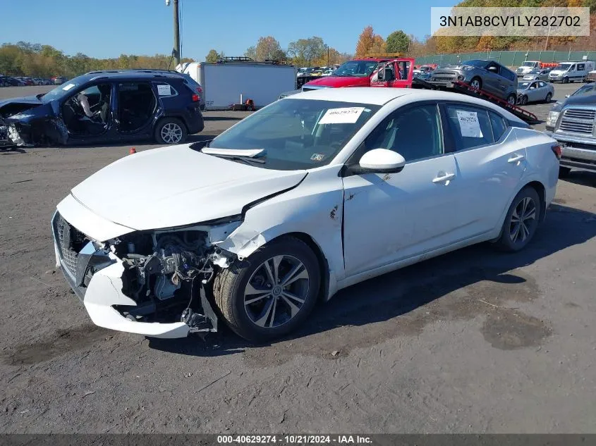 2020 Nissan Sentra Sv Xtronic Cvt VIN: 3N1AB8CV1LY282702 Lot: 40629274