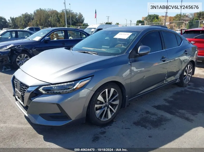 2020 Nissan Sentra Sv Xtronic Cvt VIN: 3N1AB8CV6LY245676 Lot: 40634470