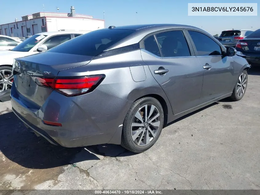 2020 Nissan Sentra Sv Xtronic Cvt VIN: 3N1AB8CV6LY245676 Lot: 40634470