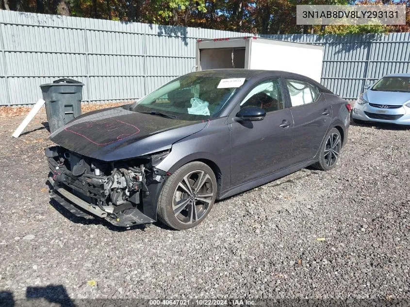 2020 Nissan Sentra Sr Xtronic Cvt VIN: 3N1AB8DV8LY293131 Lot: 40647021