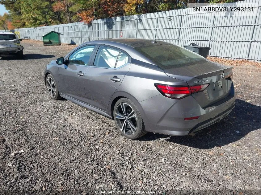 2020 Nissan Sentra Sr Xtronic Cvt VIN: 3N1AB8DV8LY293131 Lot: 40647021