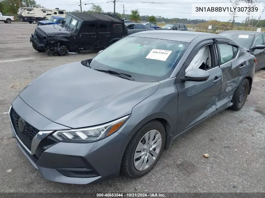 2020 Nissan Sentra S Xtronic Cvt VIN: 3N1AB8BV1LY307339 Lot: 40653044