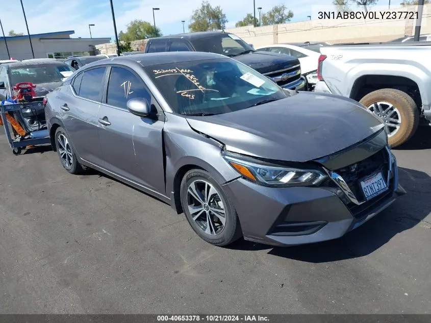 2020 Nissan Sentra Sv VIN: 3N1AB8CV0LY237721 Lot: 40653378