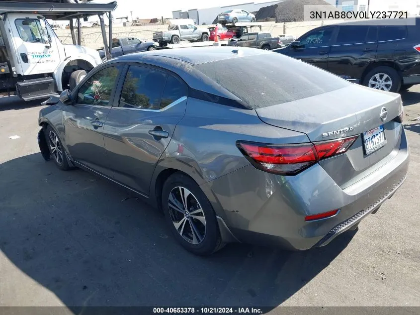 2020 Nissan Sentra Sv VIN: 3N1AB8CV0LY237721 Lot: 40653378