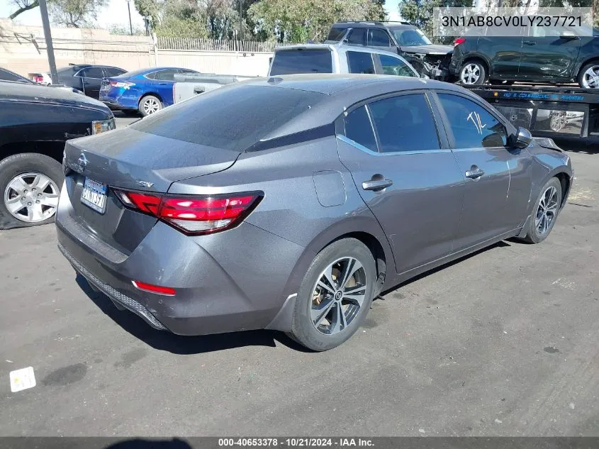 2020 Nissan Sentra Sv VIN: 3N1AB8CV0LY237721 Lot: 40653378