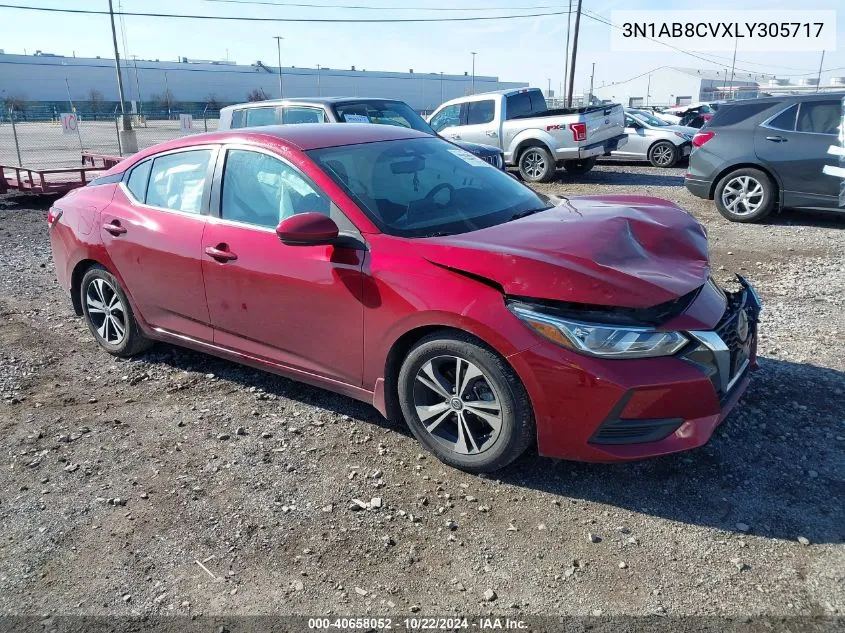 2020 Nissan Sentra Sv Xtronic Cvt VIN: 3N1AB8CVXLY305717 Lot: 40658052