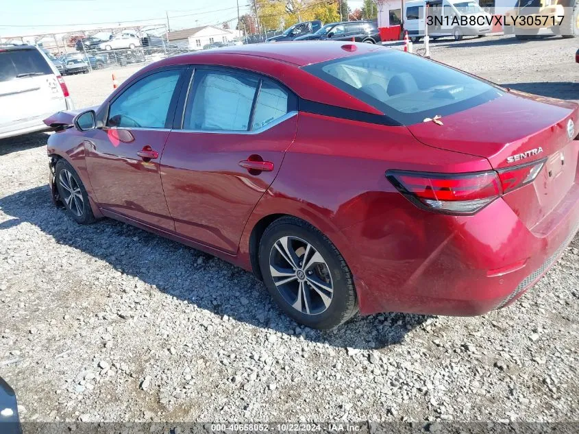 2020 Nissan Sentra Sv Xtronic Cvt VIN: 3N1AB8CVXLY305717 Lot: 40658052