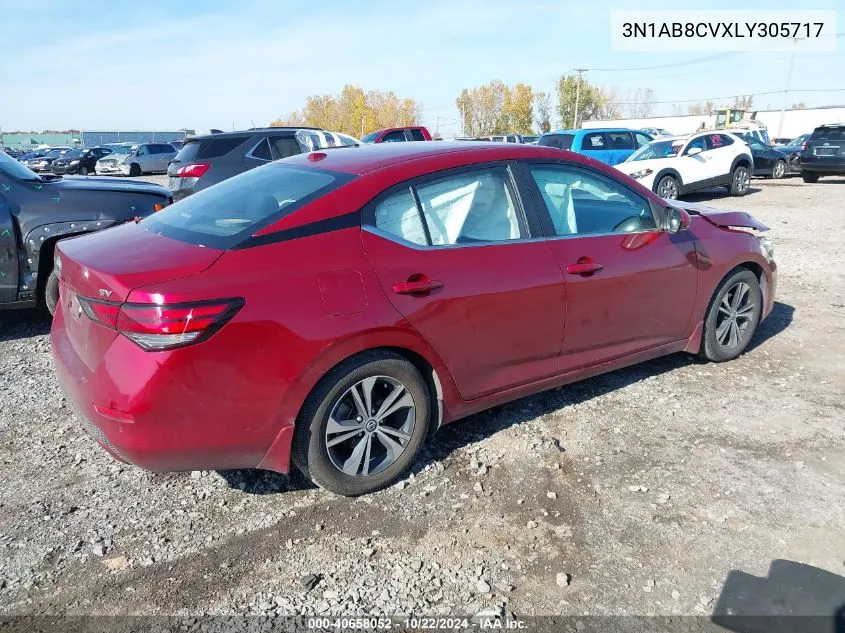 2020 Nissan Sentra Sv Xtronic Cvt VIN: 3N1AB8CVXLY305717 Lot: 40658052