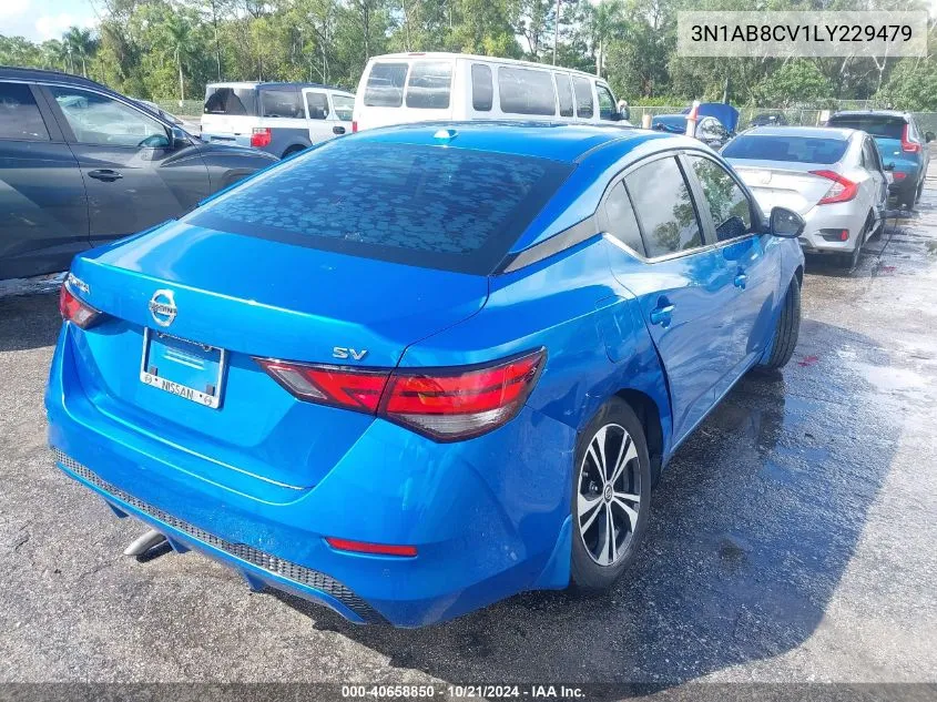 2020 Nissan Sentra Sv Xtronic Cvt VIN: 3N1AB8CV1LY229479 Lot: 40658850