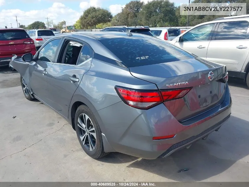 2020 Nissan Sentra Sv VIN: 3N1AB8CV2LY227577 Lot: 40689525