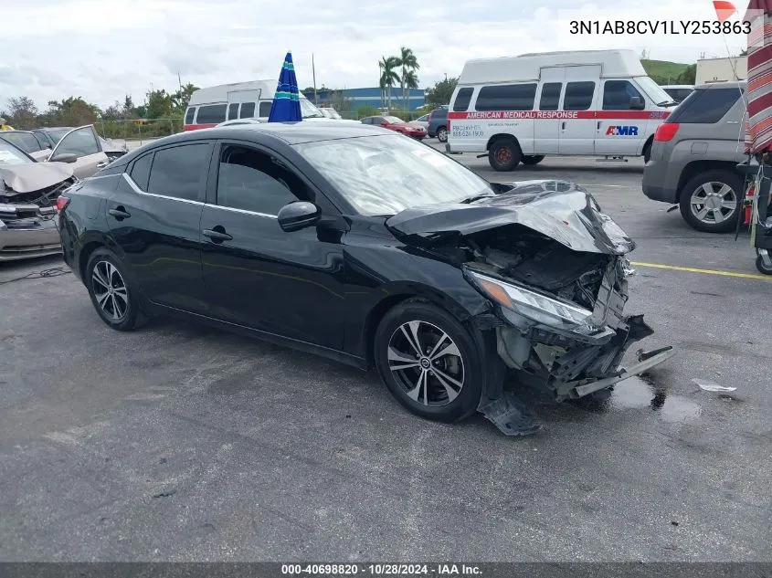 2020 Nissan Sentra Sv Xtronic Cvt VIN: 3N1AB8CV1LY253863 Lot: 40698820