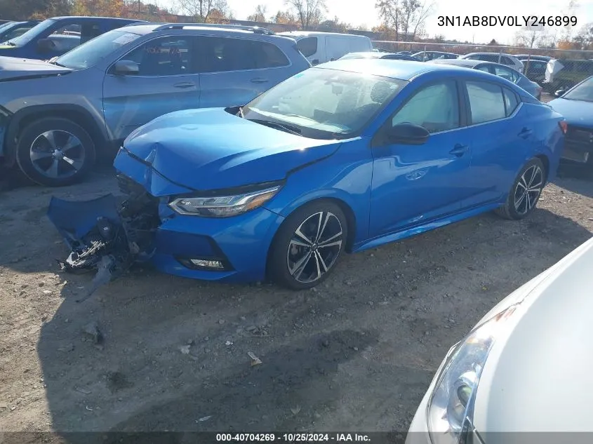 2020 Nissan Sentra Sr VIN: 3N1AB8DV0LY246899 Lot: 40704269