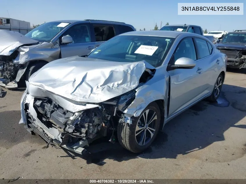 2020 Nissan Sentra Sv Xtronic Cvt VIN: 3N1AB8CV4LY255848 Lot: 40706382