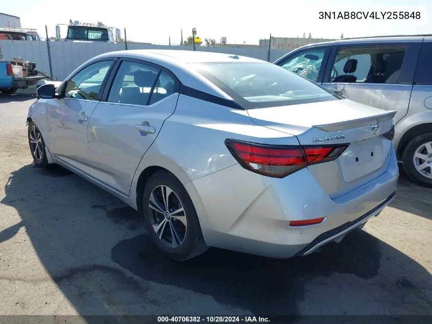 2020 Nissan Sentra Sv Xtronic Cvt VIN: 3N1AB8CV4LY255848 Lot: 40706382