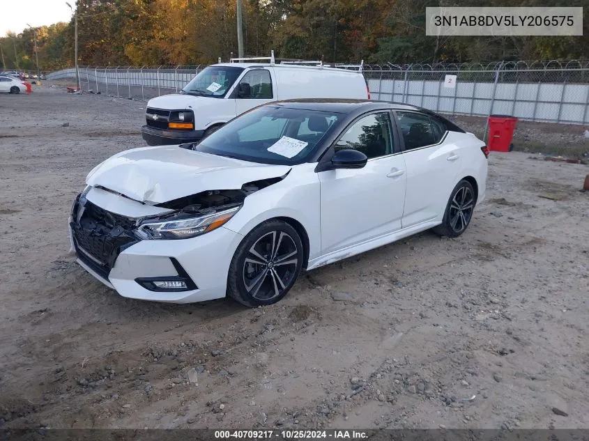 2020 Nissan Sentra Sr Xtronic Cvt VIN: 3N1AB8DV5LY206575 Lot: 40709217