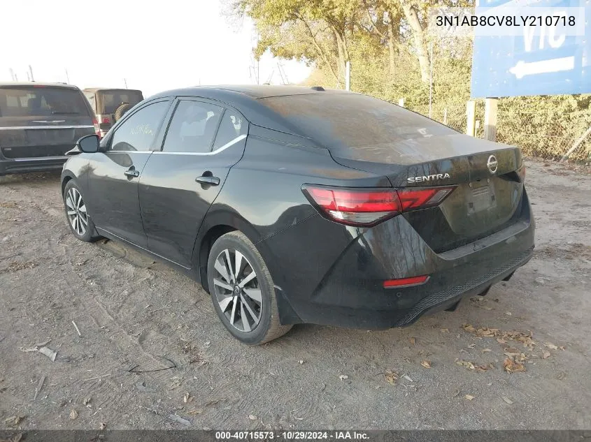 2020 Nissan Sentra Sv Xtronic Cvt VIN: 3N1AB8CV8LY210718 Lot: 40715573