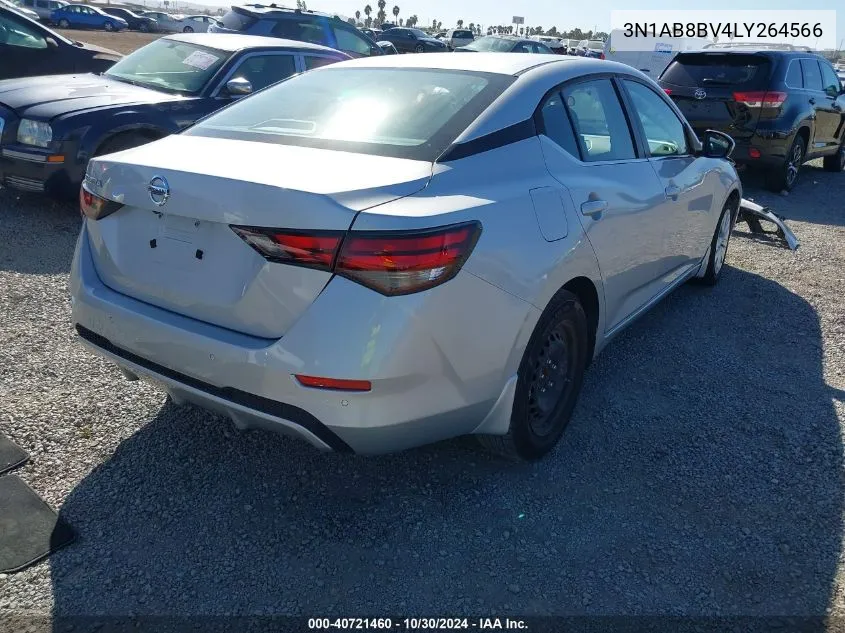 2020 Nissan Sentra S Xtronic Cvt VIN: 3N1AB8BV4LY264566 Lot: 40721460