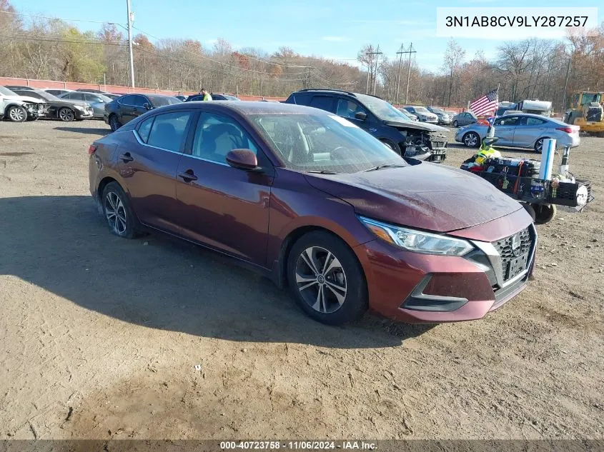 2020 Nissan Sentra Sv Xtronic Cvt VIN: 3N1AB8CV9LY287257 Lot: 40723758