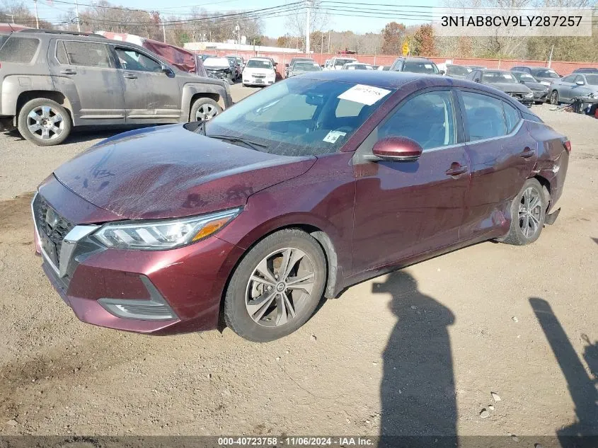 2020 Nissan Sentra Sv Xtronic Cvt VIN: 3N1AB8CV9LY287257 Lot: 40723758