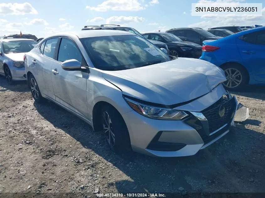 2020 Nissan Sentra Sv Xtronic Cvt VIN: 3N1AB8CV9LY236051 Lot: 40734310