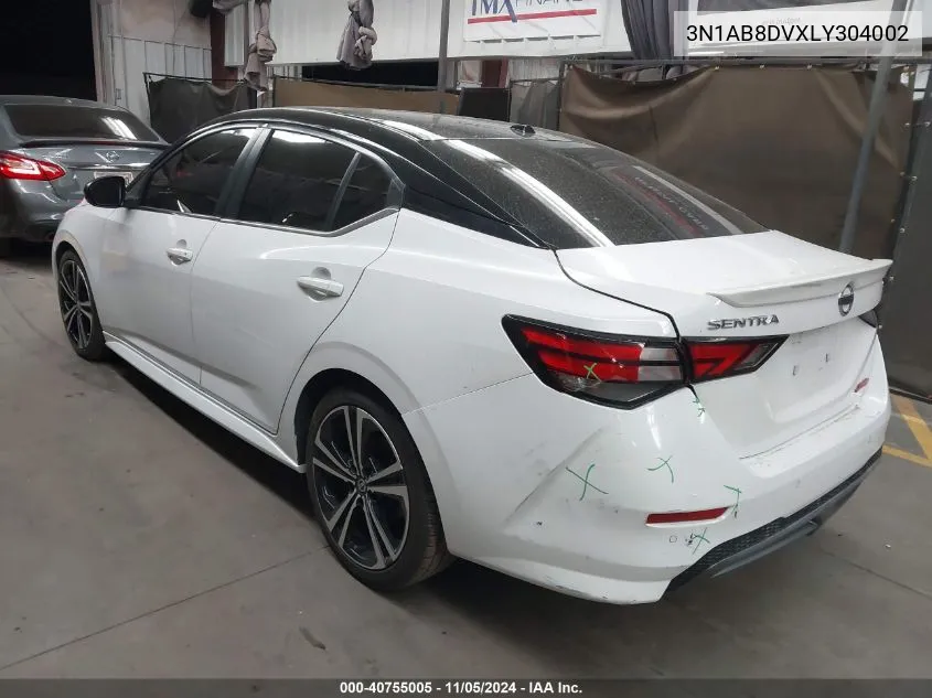 2020 Nissan Sentra Sr Xtronic Cvt VIN: 3N1AB8DVXLY304002 Lot: 40755005