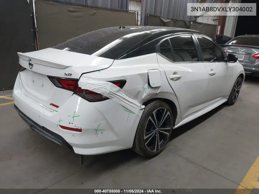 2020 Nissan Sentra Sr Xtronic Cvt VIN: 3N1AB8DVXLY304002 Lot: 40755005