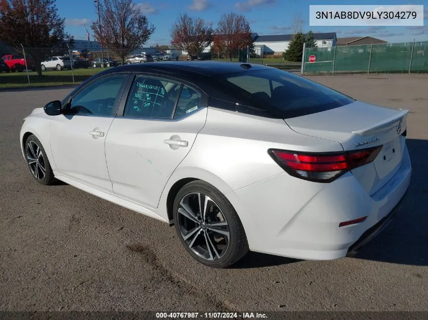 2020 Nissan Sentra Sr Xtronic Cvt VIN: 3N1AB8DV9LY304279 Lot: 40767987