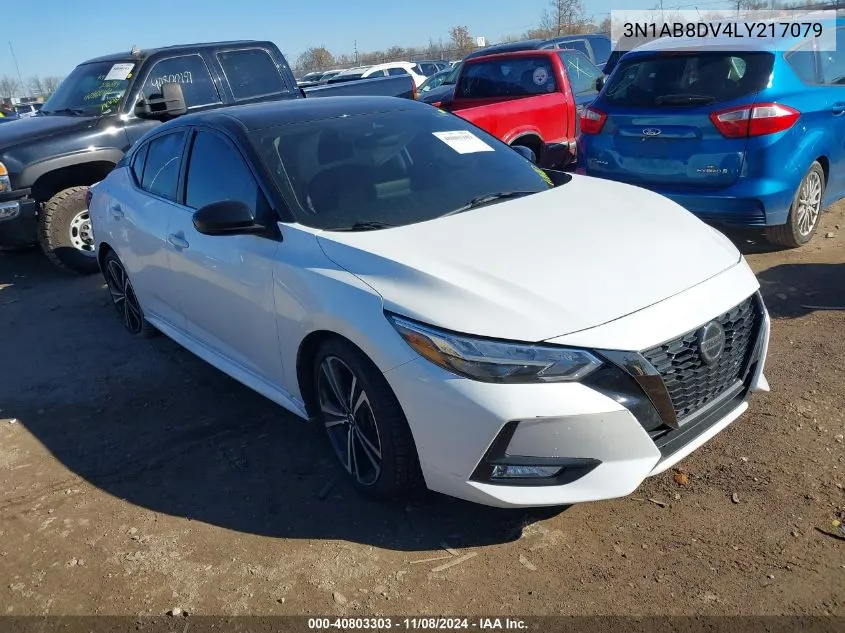 2020 Nissan Sentra Sr Xtronic Cvt VIN: 3N1AB8DV4LY217079 Lot: 40803303