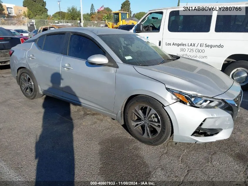 2020 Nissan Sentra Sv Xtronic Cvt VIN: 3N1AB8CV6LY280766 Lot: 40807933