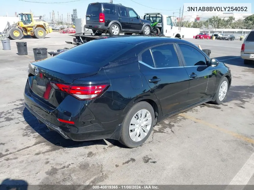 2020 Nissan Sentra S Xtronic Cvt VIN: 3N1AB8BV0LY254052 Lot: 40819365