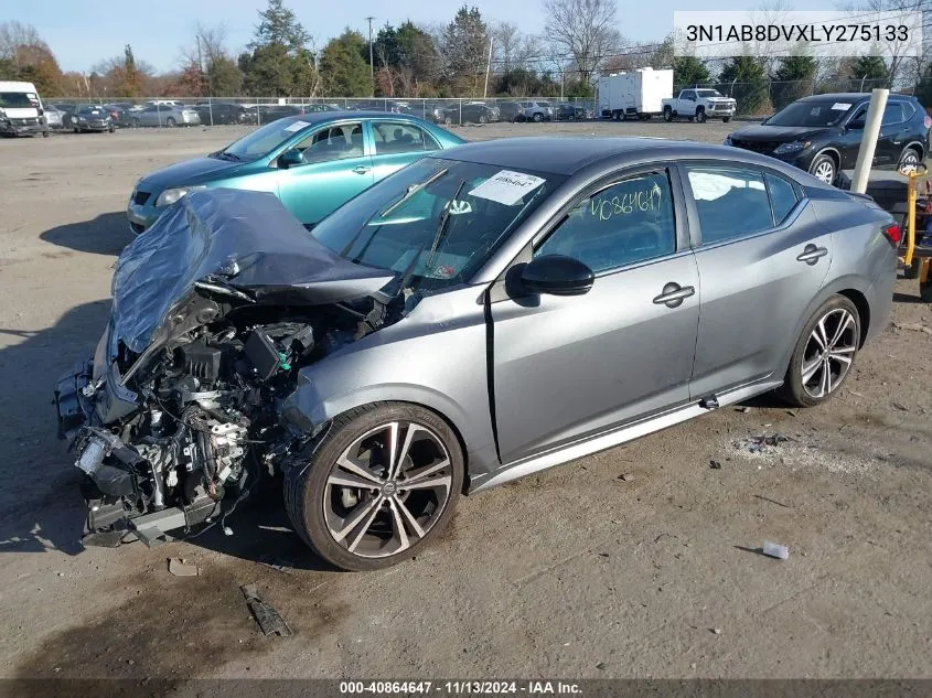 2020 Nissan Sentra Sr Xtronic Cvt VIN: 3N1AB8DVXLY275133 Lot: 40864647