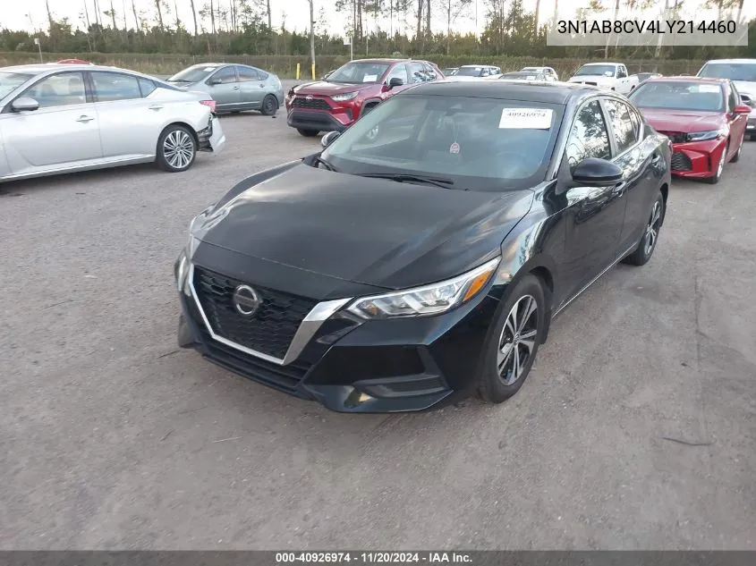 2020 Nissan Sentra Sv Xtronic Cvt VIN: 3N1AB8CV4LY214460 Lot: 40926974