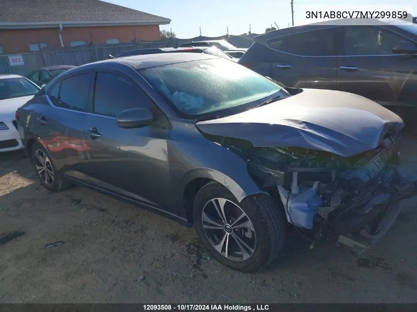 2021 Nissan Sentra VIN: 3N1AB8CV7MY299859 Lot: 12093508