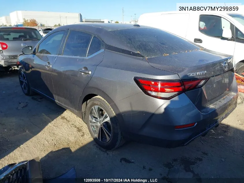 2021 Nissan Sentra VIN: 3N1AB8CV7MY299859 Lot: 12093508