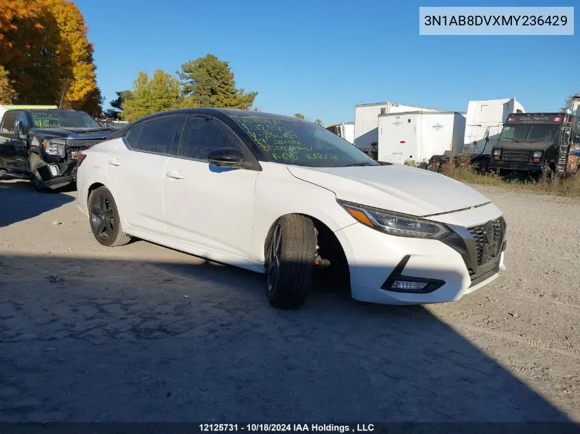 2021 Nissan Sentra VIN: 3N1AB8DVXMY236429 Lot: 12125731