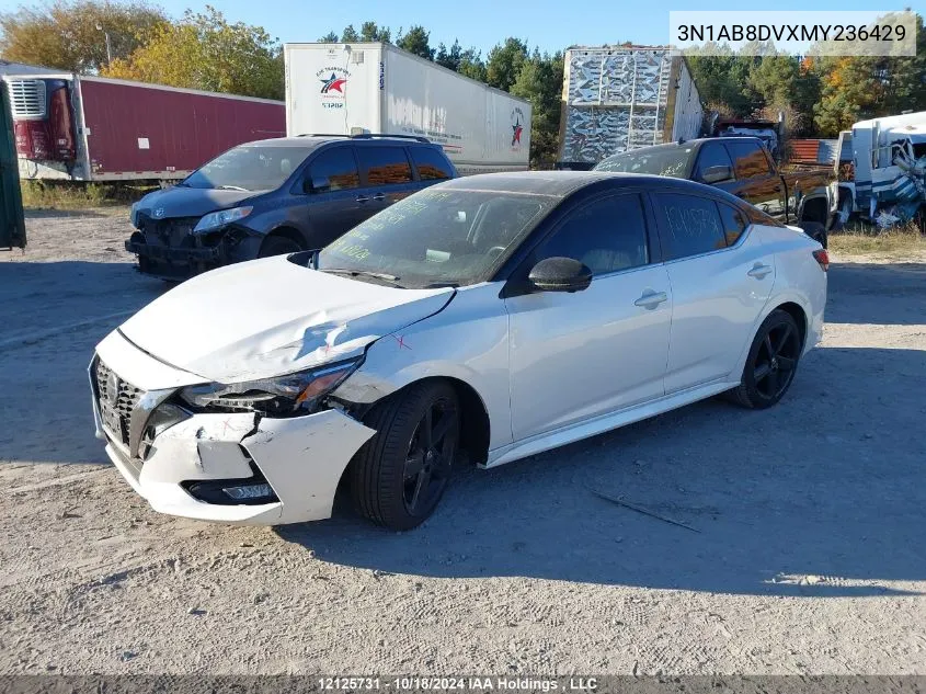 2021 Nissan Sentra VIN: 3N1AB8DVXMY236429 Lot: 12125731