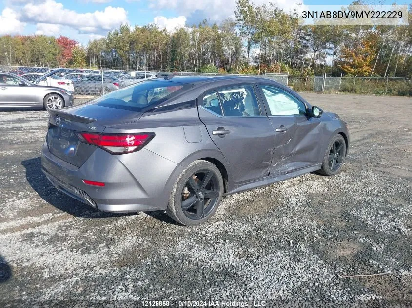 2021 Nissan Sentra VIN: 3N1AB8DV9MY222229 Lot: 12125858