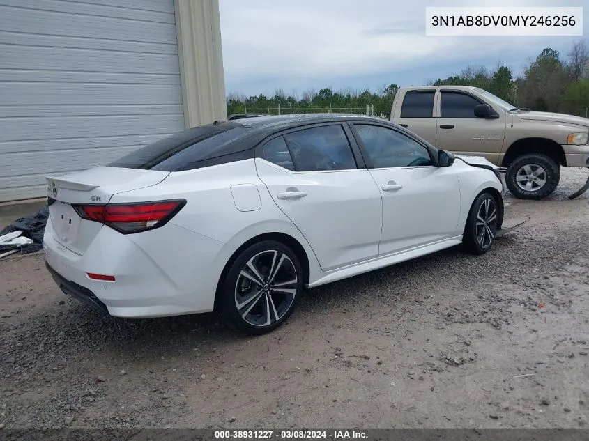 2021 Nissan Sentra Sr Xtronic Cvt VIN: 3N1AB8DV0MY246256 Lot: 38931227