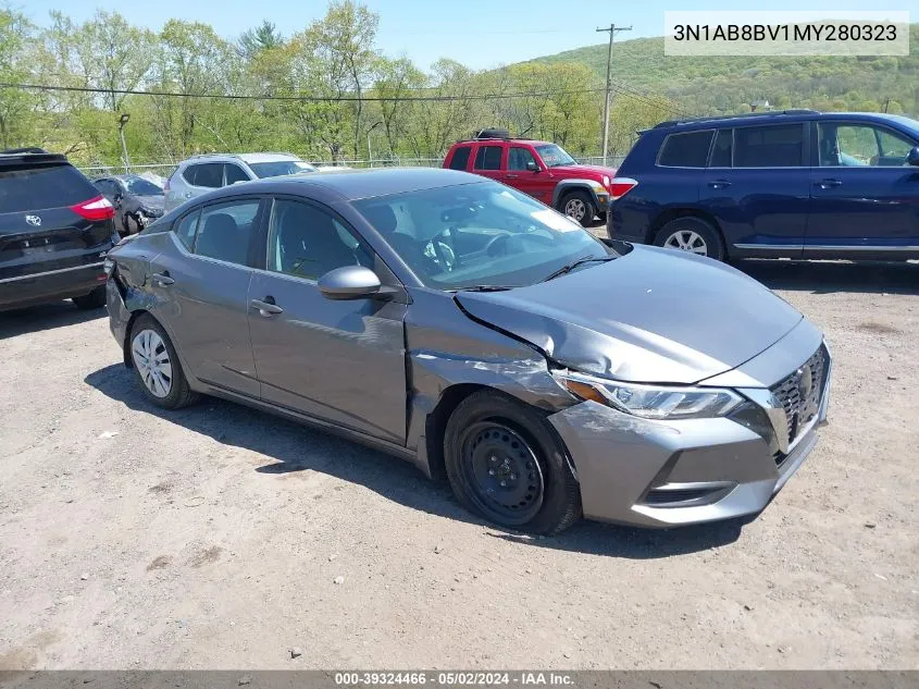 2021 Nissan Sentra S Xtronic Cvt VIN: 3N1AB8BV1MY280323 Lot: 39324466