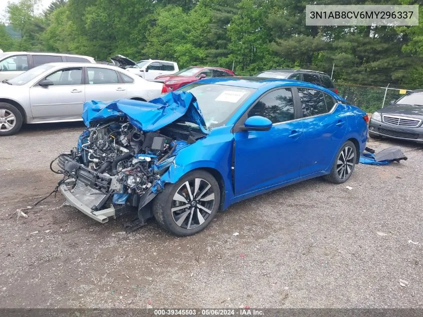 2021 Nissan Sentra Sv Xtronic Cvt VIN: 3N1AB8CV6MY296337 Lot: 39345503