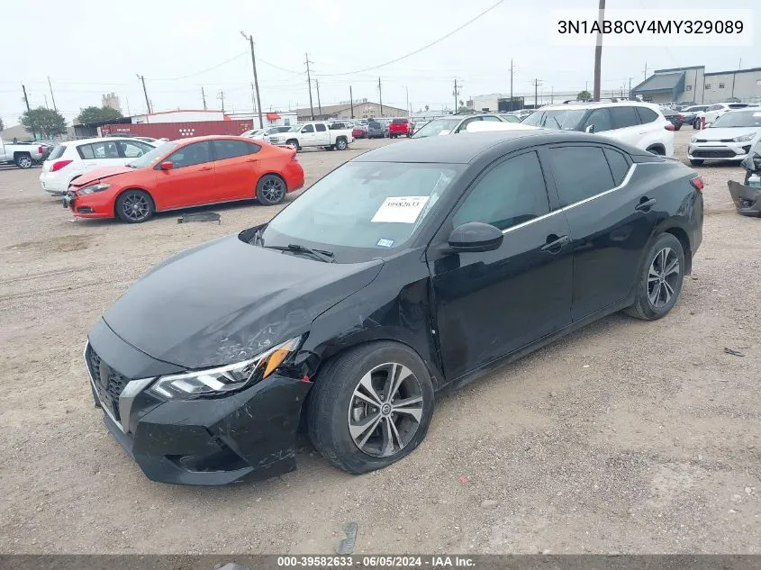 2021 Nissan Sentra Sv Xtronic Cvt VIN: 3N1AB8CV4MY329089 Lot: 39582633